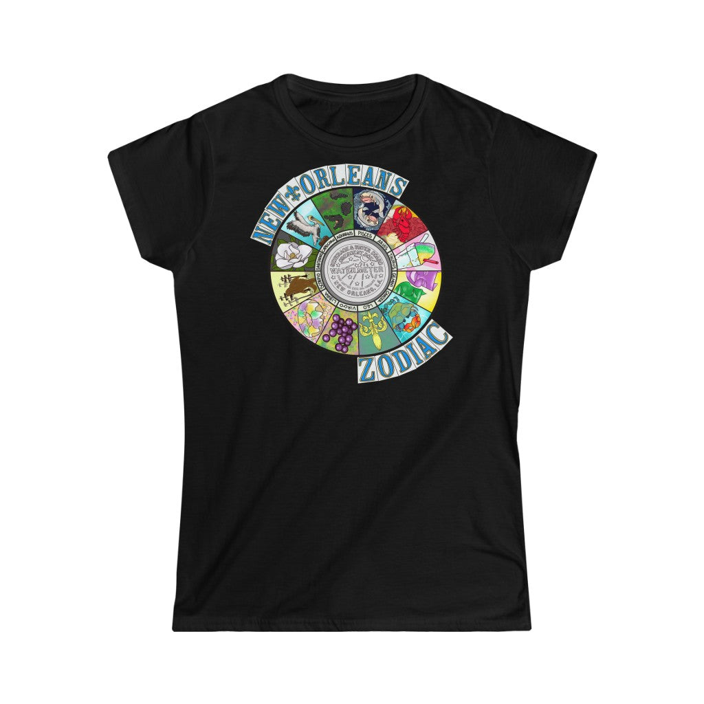 New Orleans Zodiac Women's Softstyle Tee Made By Nostalgic New Orleans