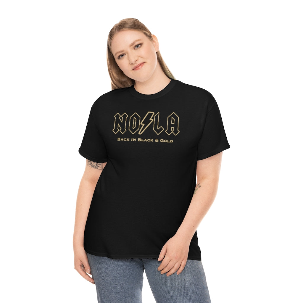 Women's Back in Black & Gold Cotton Tee