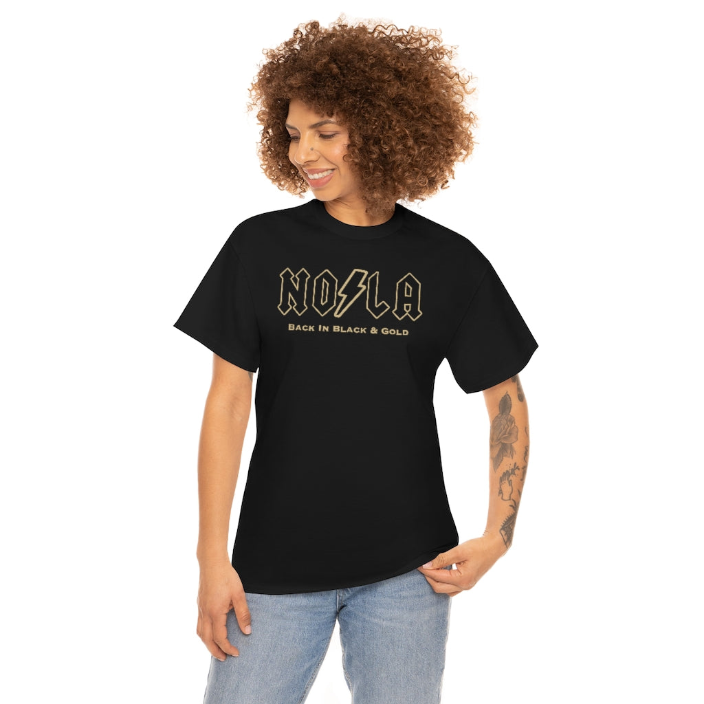 Women's Back in Black & Gold Cotton Tee