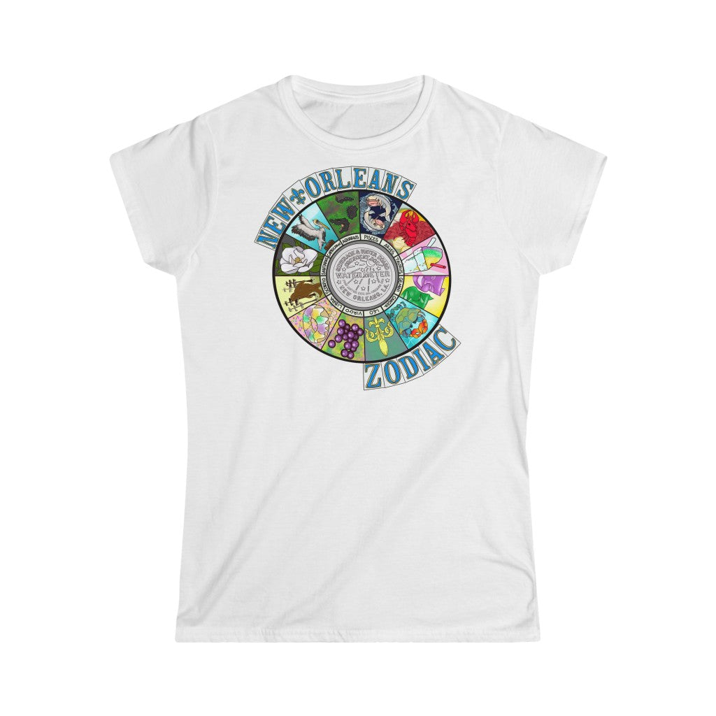 New Orleans Zodiac Women's Softstyle Tee Made By Nostalgic New Orleans