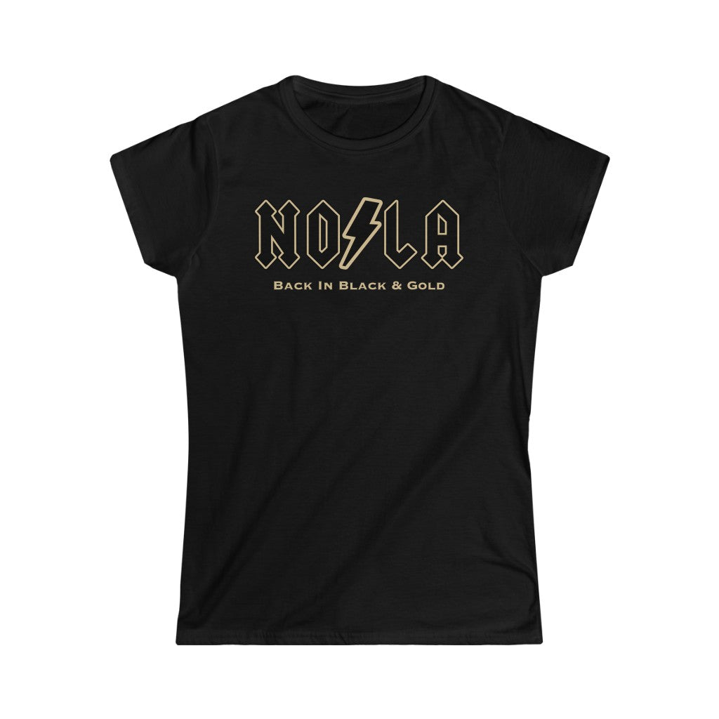 Women's Back in Black & Gold Softstyle Tee